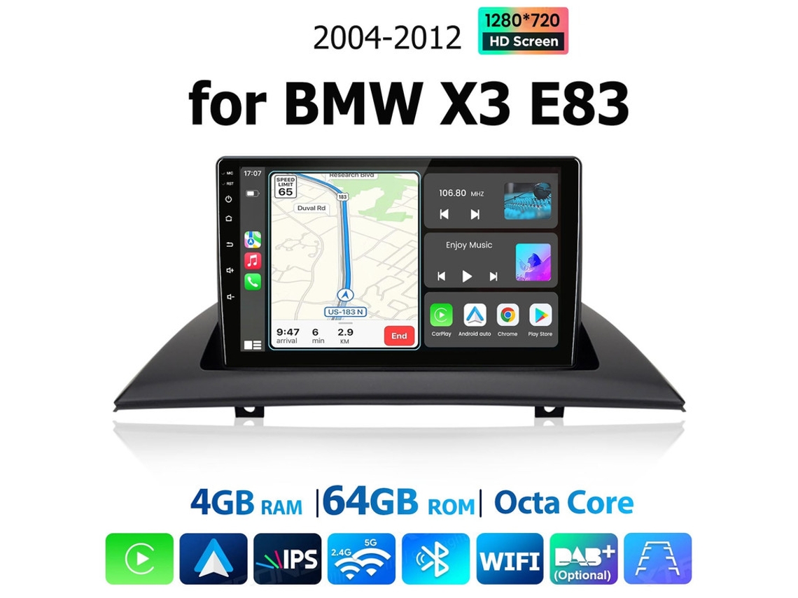Gps Rádio Android Para Bmw X3 E83 2004 2012 Android 15 Tela 9â³ Wifi Bt 4gb 64gb Carpaly