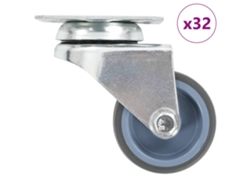 vidaXL Ruedas dobles giratorias 32 unidades 50 mm