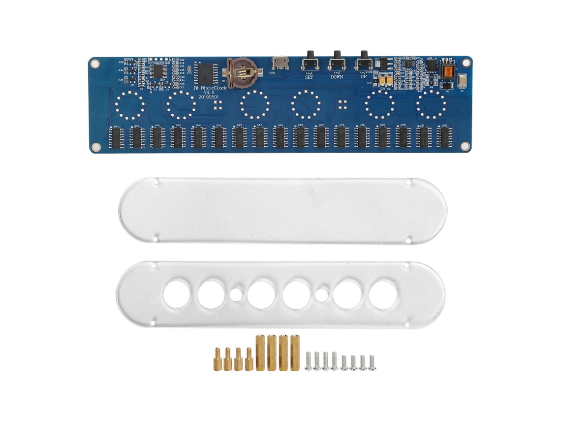 Placa De Circuito De Control De Cc Stm8s005, Reloj Led, Tubo Digital In14 Pcba Rgb Usb Con Cubierta Acrílica