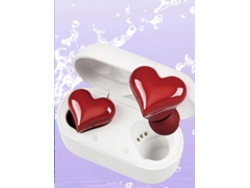 Mini Auriculares Inalámbricos Con Forma De Corazón (rojos), Tws, Intraaurales, Portátiles