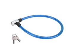 Candado De Cable Para Bicicleta, Resistente, Duradero, Portátil, De Acero Con 2 Llaves, De Amplia Aplicación, Color Azul.