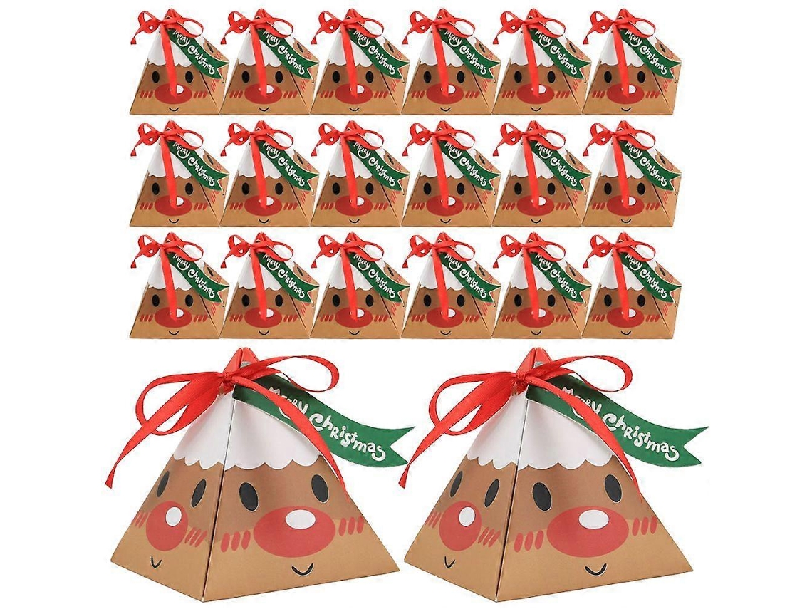 Juego de 50 cajas para dulces navideños, contenedores para regalos y cajas para recuerdos de fiestas navideñas. Hengjian