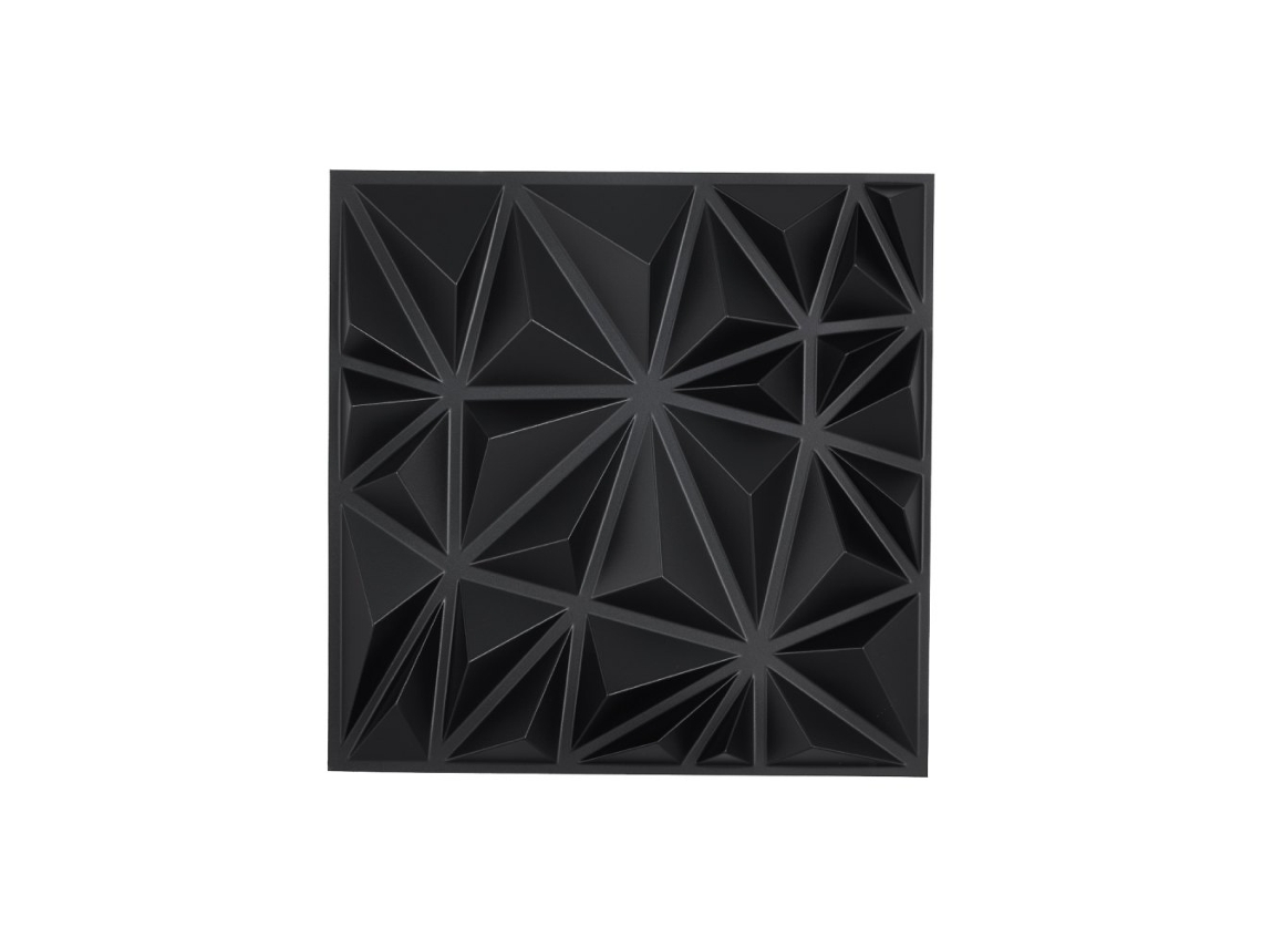 Paneles decorativos 3D de diamante negro mate de 30 x 30 cm para paredes Tekmaquinas