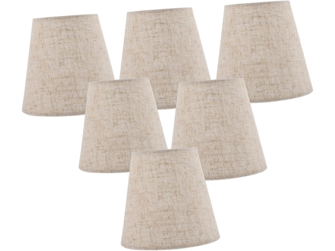 Juego De 6 Lámparas De Techo De Lino, Pantallas Colgantes Decorativas, Pantalla Clara, Tamaño Mediano, Adecuadas Para