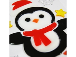 Pegatinas de gel para ventanas de pingüinos de Navidad