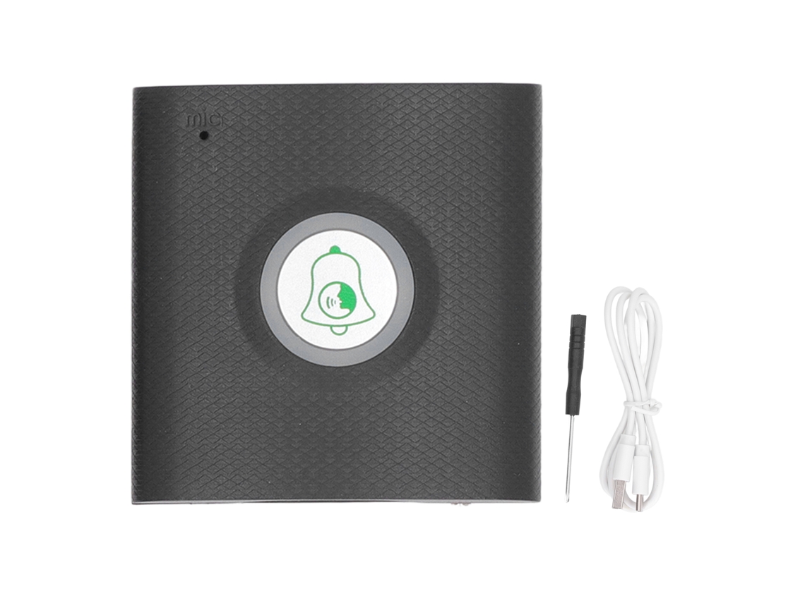 Intercomunicador de voz inalámbrico para exteriores, antiinterferencias, doble comunicador, ABS negro.