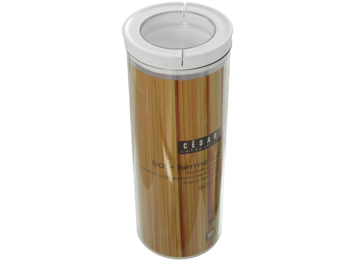 Bote Cocina Transparente Y Blanco DRW (10,5x28,5cm)