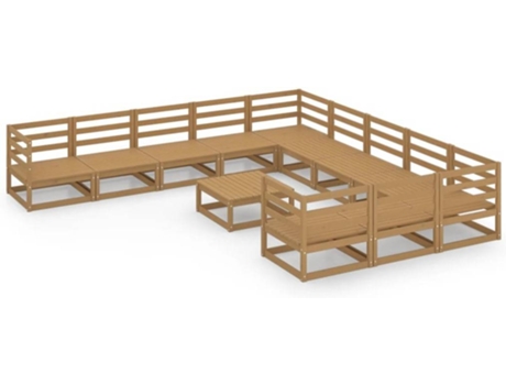 Conjunto 12 de muebles de jardín VIDAXL madera maciza de pino