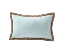 1 Funda De Almohada Rústica De Lino Y Yute, 30 X 50 Cm