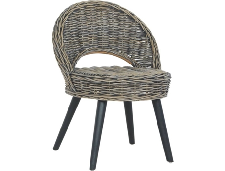 Sillón VIDAXL Negro Ratán (60x60x79 cm)