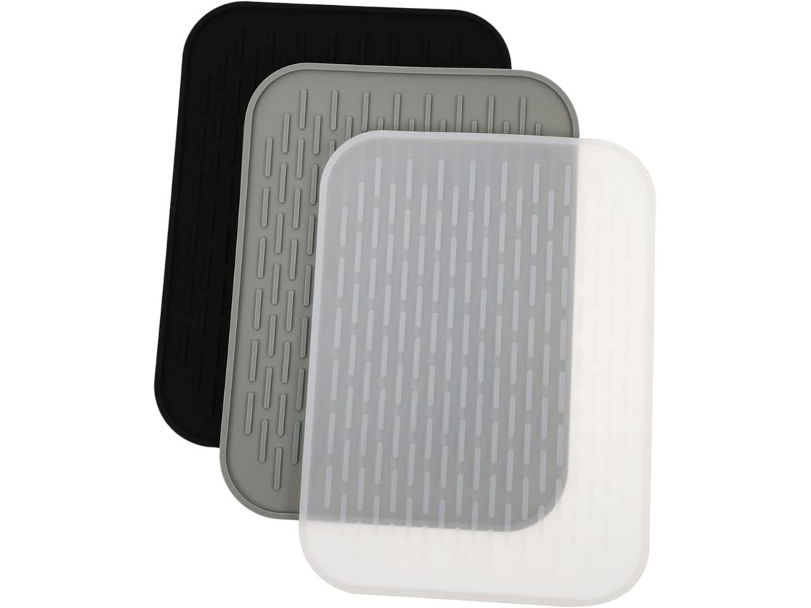 Juego De 3 Alfombrillas De Silicona Para Cocina, Antideslizantes, Para Secado Y Drenaje.