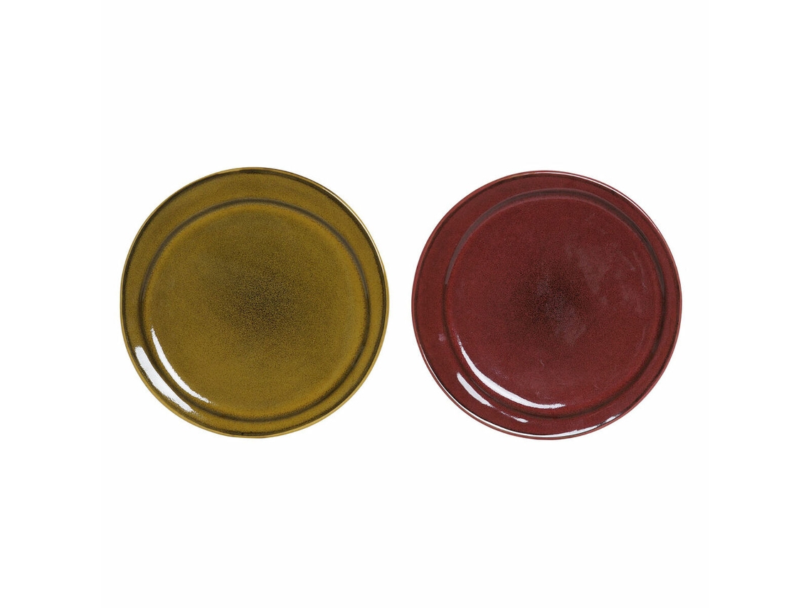Bajo Plato Dkd Home Decor Gres (21.4 X 21.4 X 2 Cm) (2 Pcs)