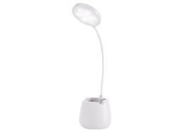 2026-lámpara De Escritorio Led De Alta Brillo Protectora De Ojos Recargable Con Porta Teléfono Usb Para Dormitorio Blanco