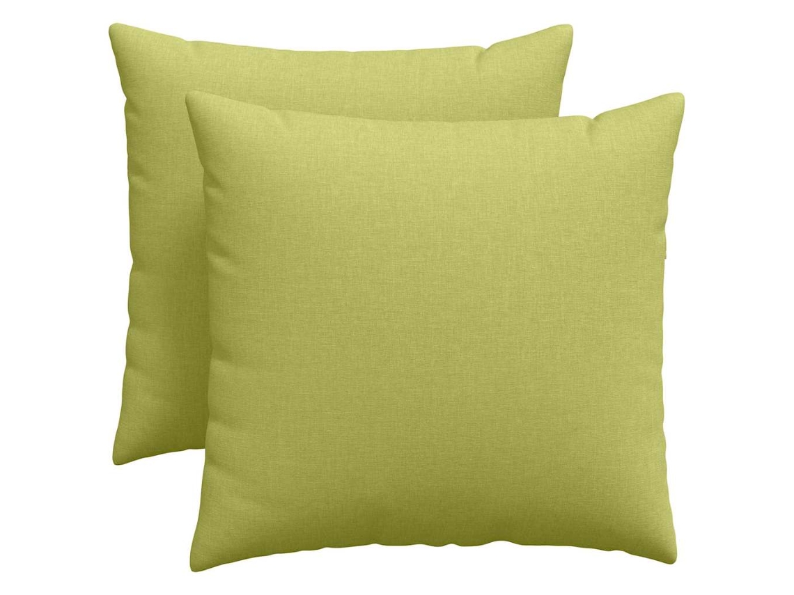 Juego de 2 cojines para sofá HARLANV1 de 50x50 cm, color verde claro.