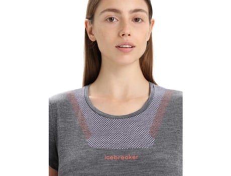 Camiseta de Mujer ICEBREAKER Sphere Ii Hitt Gris (S)