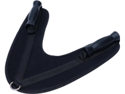 Accesorio De Fitness Negro Con Mango Ergonómico De Pvc, Arnés Abdominal Para Entrenamientos En Casa.