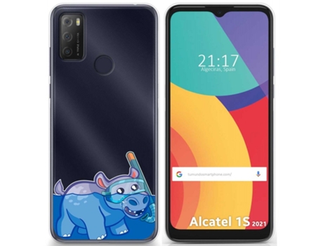 Carcasa Alcatel 1S 2021 / 3L 2021 TUMUNDOSMARTPHONE Dibujos Transparente Multicolor
