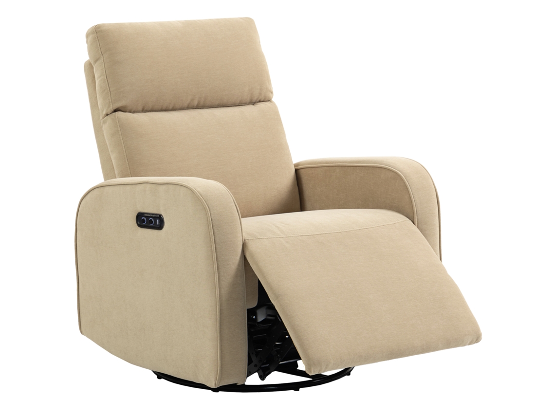 Sillón Reclinable Eléctrico Giratorio Y Mecedora Con Doble Motor Usb.