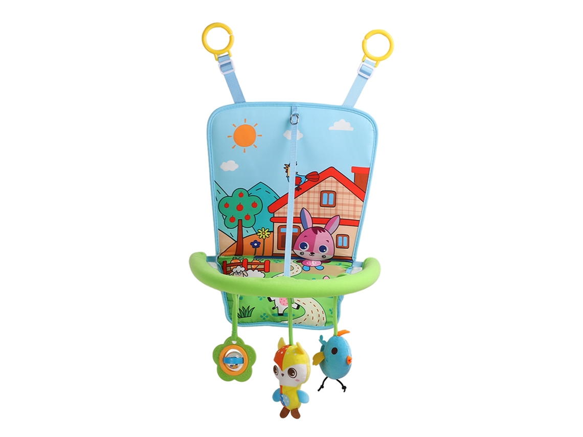 Juguetes para bebés en viajes en coche: soportes para asientos de coche, tablas de ejercicios y juguetes para el asiento trasero.