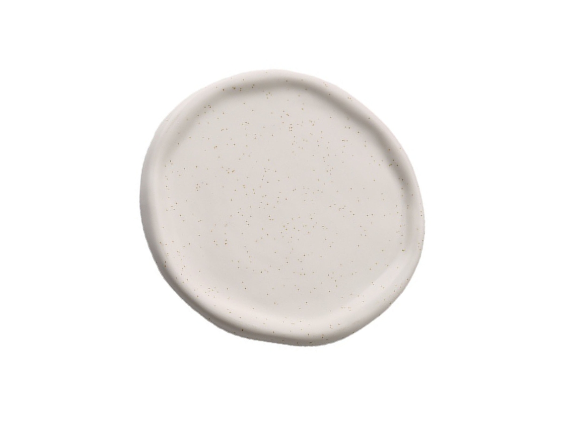 Plato De Cerámica Para Joyas Con Diseño Moderno Y Sencillo, Plato Redondo Blanco Para Almacenamiento, Ideal Como Regalo.