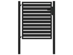 Puerta de jardín vidaxl de aluminio negro (100x100 cm)