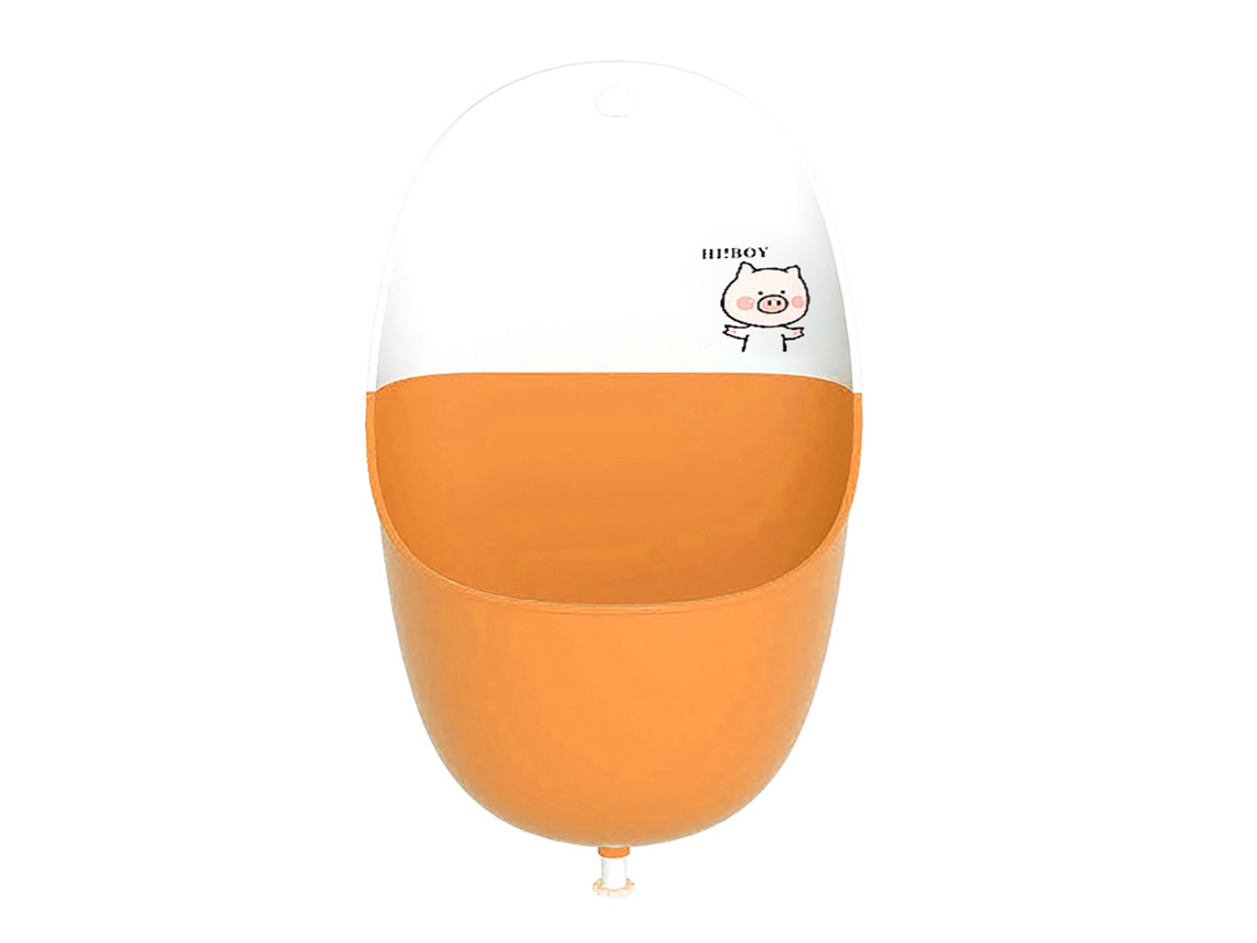 Orinal Para Bebé Niño, Ligero, Portátil, Plegable, De Gran Capacidad, Pp Tpr, Estilo Dibujos Animados, Cerdo Naranja.