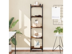 Estantería | Librería | Armario De Libros 5 Estantes Madera Ingeniería Roble Ahumado 40x30x154cm