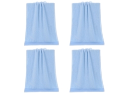 Conjunto de Toallas de Mano Suaves y Absorbentes para Baño y Rostro de Algodón Azul Kofihety - 4 uds (33x20x10 cm)