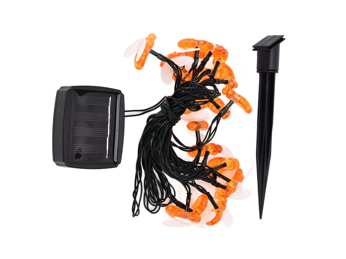 Luzes De Cadeia Solar Abelha À Prova D'água Exterior 20 Led 5m/16.4ft Para Decoração De Jardim E Relvado