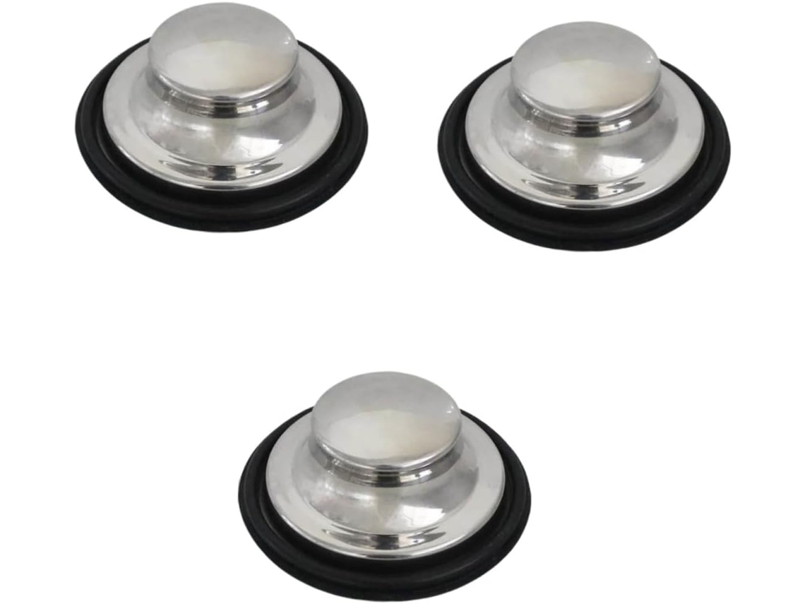 Juego de 3 tapones de drenaje de acero para fregaderos de cocina, baño y lavandería: impermeables y fáciles de instalar.