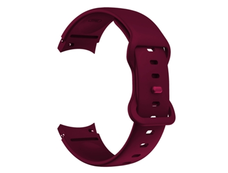 Correa de Silicona liberación rápida 20mm con hebilla de mariposa para Samsung Galaxy Watch 5 40mm/44mm/5 Pro 45mm - vino tinto