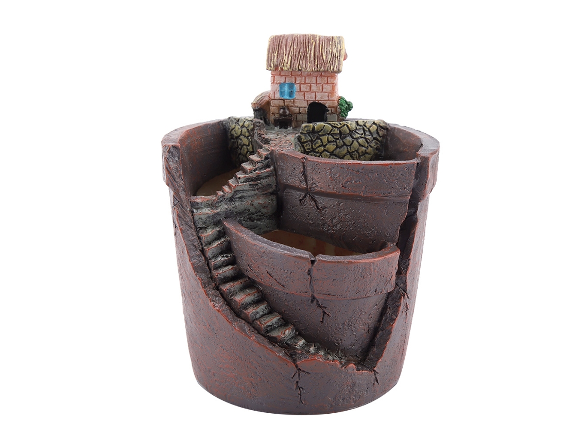 Maceta De Resina Para Suculentas, Con Forma De Casa, Decorativa, Para Jardín, Mesa O Escritorio.