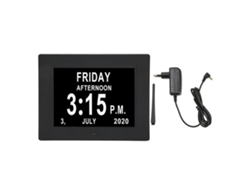 Reloj Digital Diurno De 7 Pulgadas Con Atenuación Automática, Calendario Y Alarma Para Personas Mayores (enchufe Europeo)