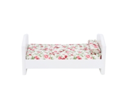 Cama de madera en miniatura a escala 1/12 para House Of Muñecas Mueble Simulation Pocket Ornament