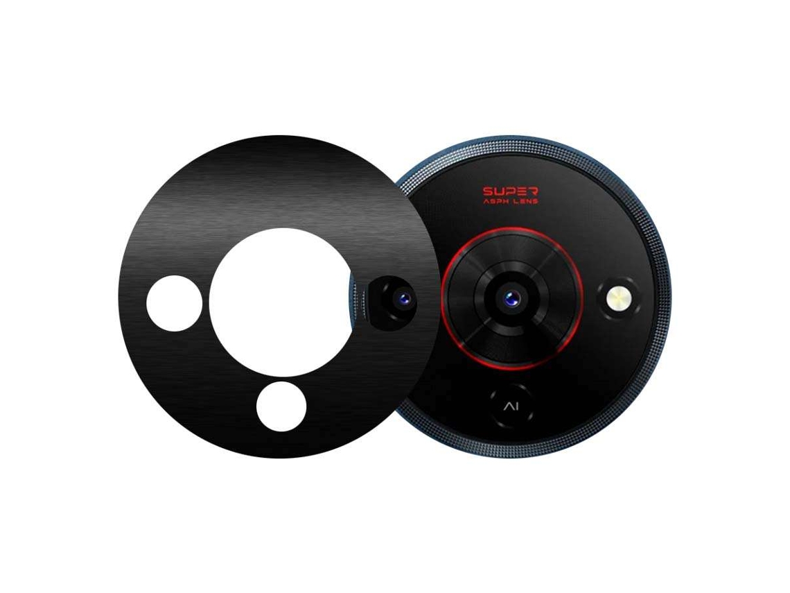 Protector Cámara Metalizado Negro Para Zte Blade A76 5g
