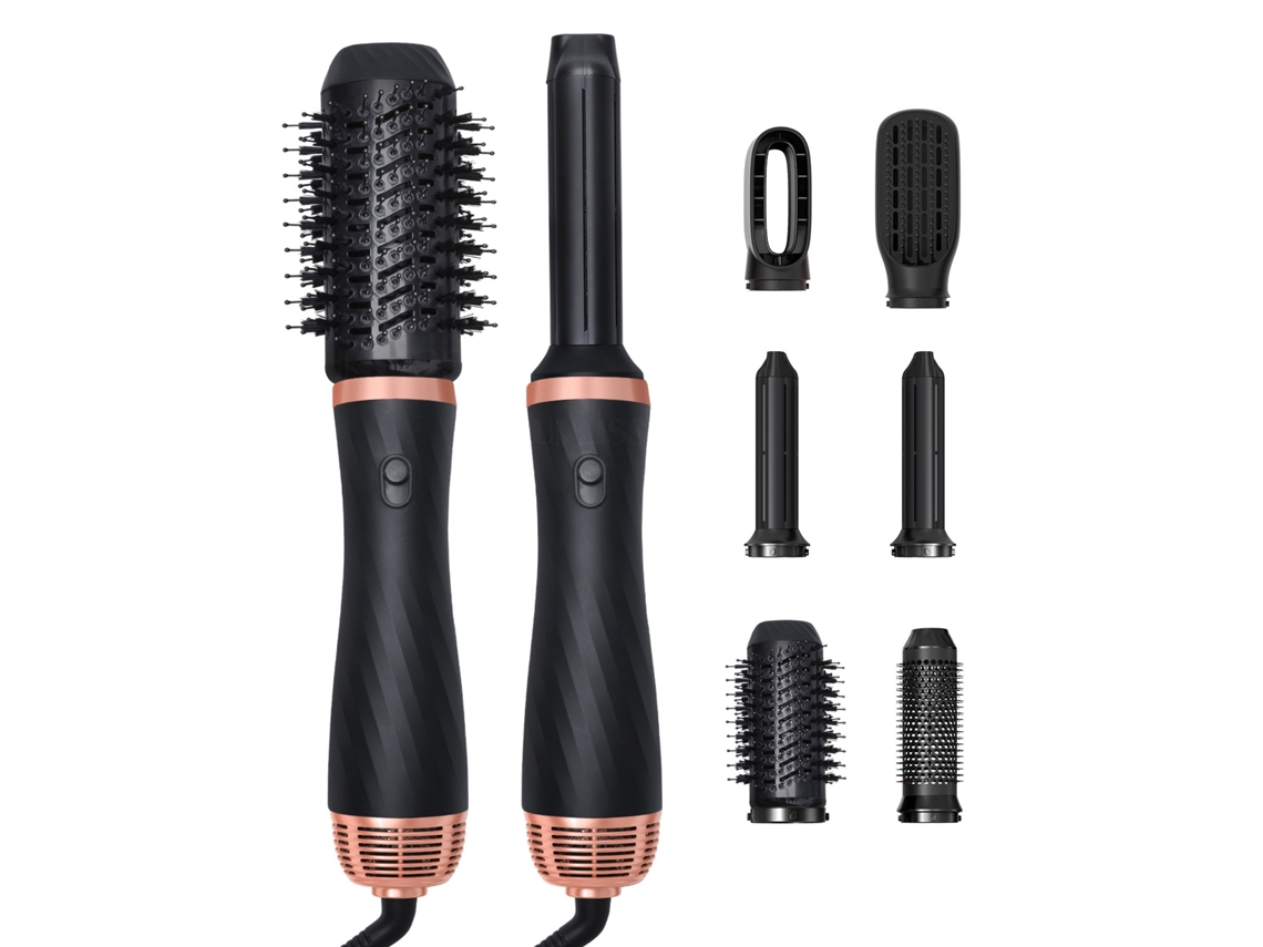 (negro, Norma Euro) Secador De Pelo De Alta Velocidad Con Iones Negativos No Daña El Cabello Multifuncional Aire Caliente Peine Seis En Uno