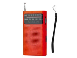 Mini Radio De Bolsillo Am Fm Portátil De Banda Completa Pequeña Roja