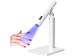 Mini lámpara UV para uñas, lámpara UV para uñas de gel, lámpara UV portátil con soporte, GOKOCO LED manos libres