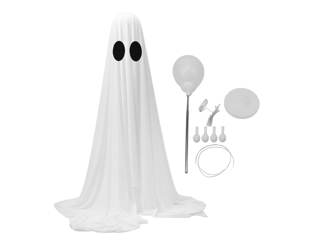 Fantasma De Tela Blanca Iluminado Diy Con Luces Para Decoración De Fiestas Navideñas En Hogar Y Jardín