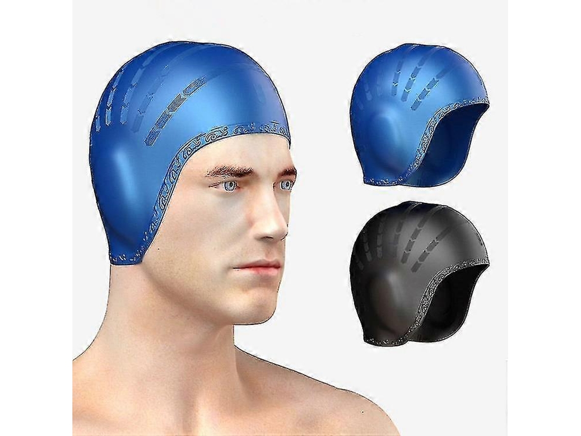 Rebe-gorra De Natación Impermeable De Silicona Gel Flexible Con Protección De Oídos Para Adultos Unisex Zekai Para Piscina Y Playa Amarillo