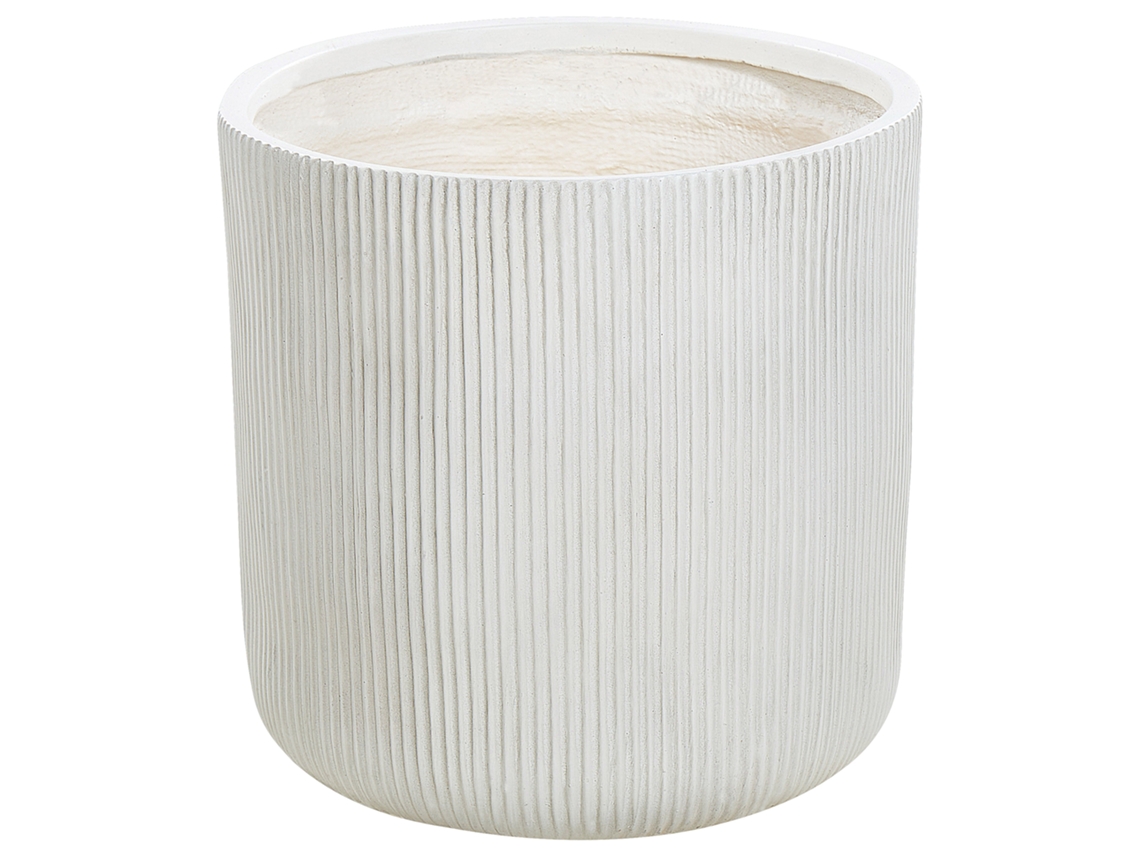 Maceta de fibra de arcilla blanca crema ⌀ 45 cm Oreoi BELIANI