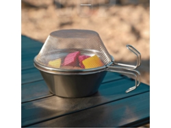 Cuchara De Acero Inoxidable 304 Práctica Para Acampar, Pescar Y Usar En La Cocina, Con Diseño Apilable Y Mango Funcional.