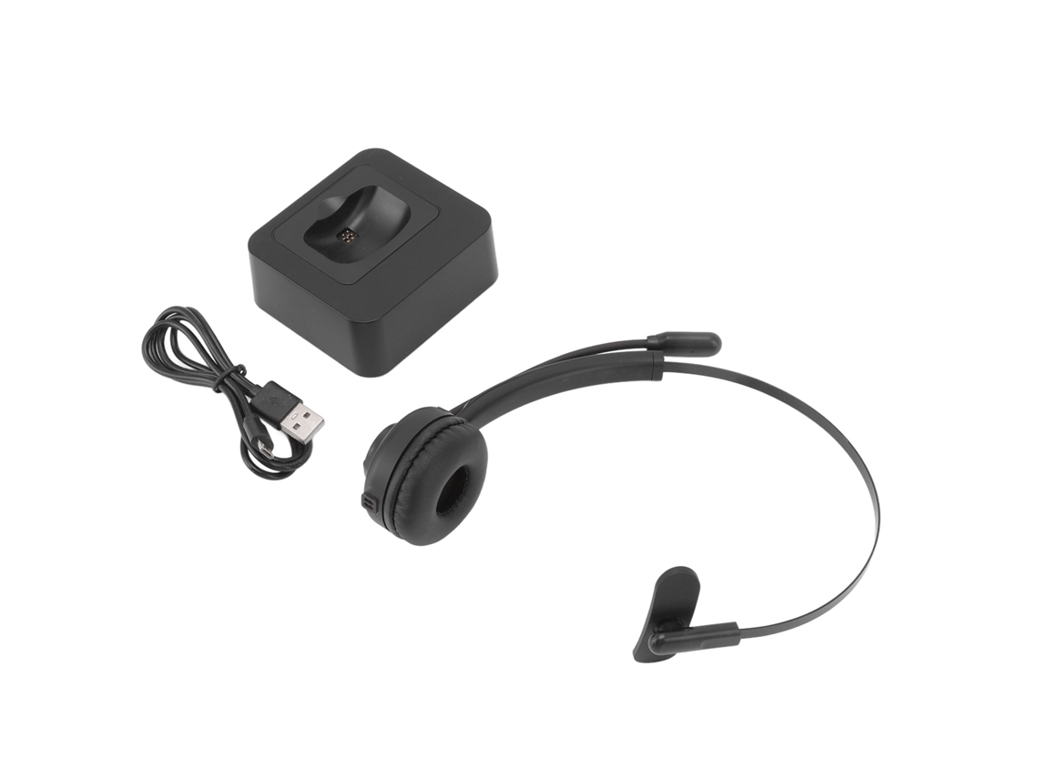 Auriculares Bluetooth Para Centro De Llamadas Con Cancelación De Ruido Ajustables Con Micrófono Y Base De Carga