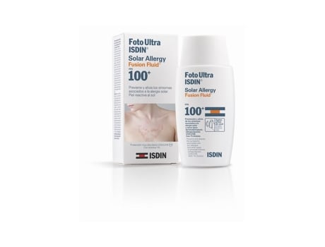 Crema Facial ISDIN FotoUltra Solar Allergy Fusion Fluid FPS100 (50 ml)