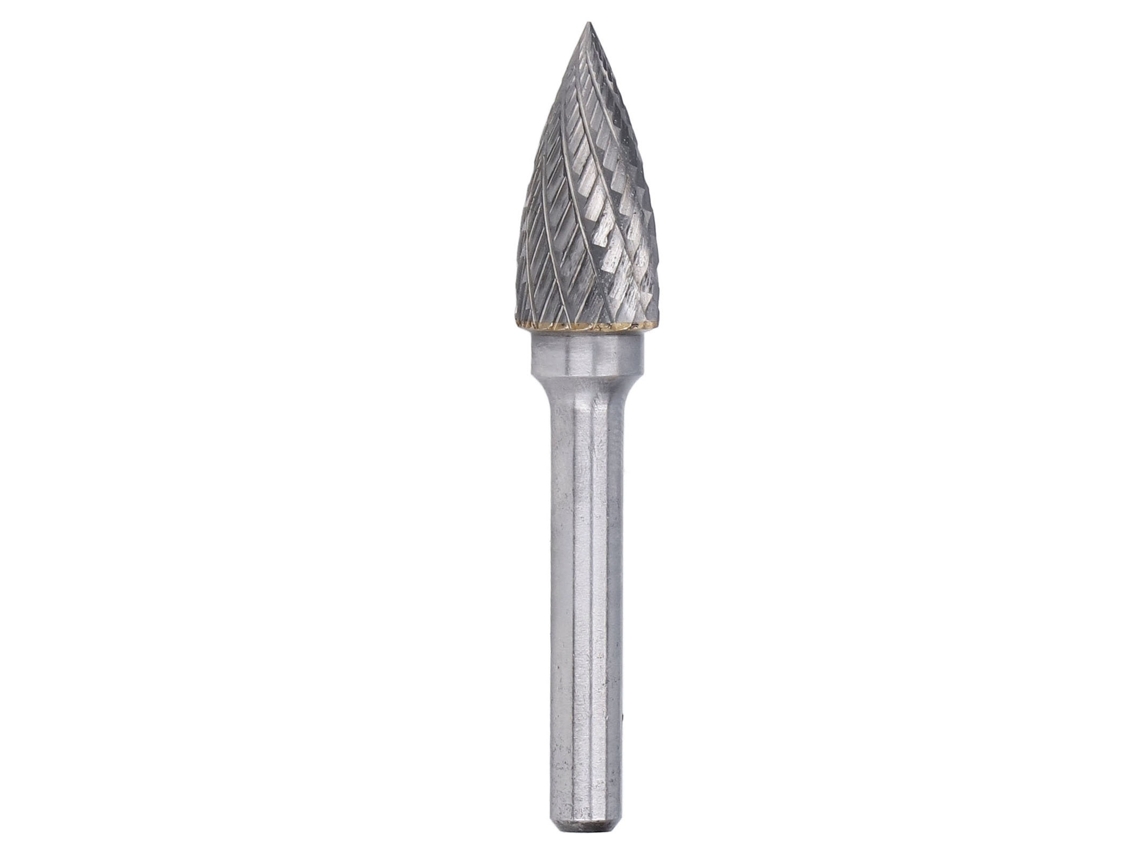 Broca de retificação rotativa em arco pontiagudo de 2 cortes, haste de 6 mm, carboneto YG8 GX1225