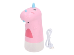 Dispensador Automático De Sabão Em Espuma Animado Usb Carregável À Prova D'água Rosa