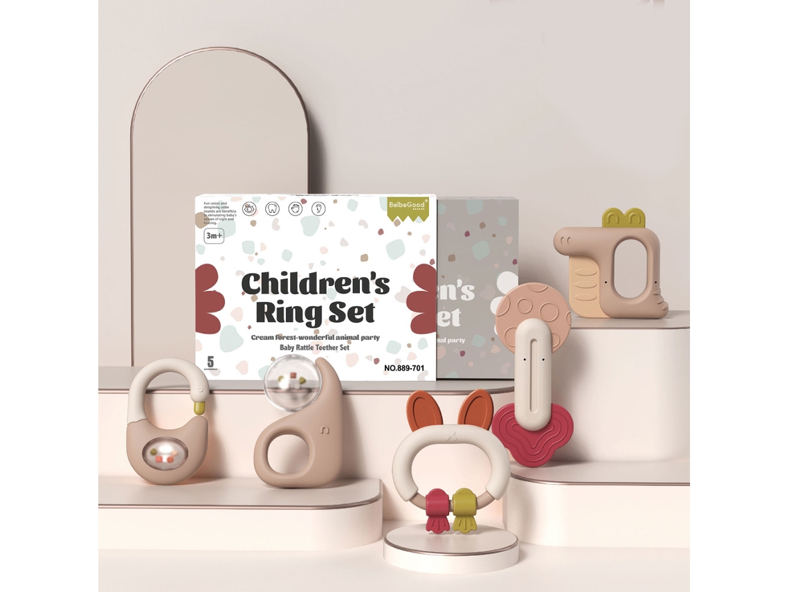 Juguetes musicales para bebés Digitallab, sonajero para recién nacidos, con función de agarre, para 3-6 meses (juego de 5 piezas)