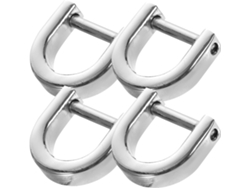 4 Anillos De Aleación De Zinc Para Bolsas Semicirculares Ajustables, Accesorios Niquelados En Blanco.
