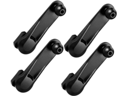 Soporte para teléfono de coche con 4 piezas, brazo de extensión para soporte de teléfono, soporte para teléfono de coche, plástico negro Jortmrd