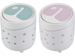 Papelera pequeña de escritorio de 2 piezas con tapa, mini papelera de plástico para oficina y dormitorio. SFUSHOS